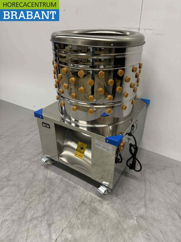 RVS Verrijdbare gevogelte plukmachine 180 stuks/uur 230V Horeca - Afbeelding 3