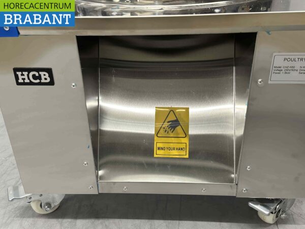 RVS Verrijdbare gevogelte plukmachine 180 stuks/uur 230V Horeca - Afbeelding 7