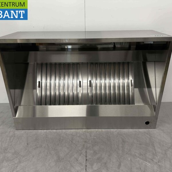 RVS Afzuigkap Dampkap Premium-line Motor 1500 kuub Box Doos model 150 cm 230V Horeca