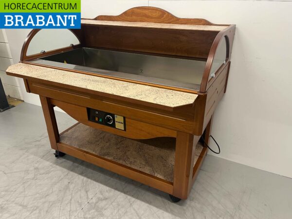 Verrijdbare Scaiola Warmhoudbuffet buffet Verwarmd Bain marie 4 x 1/1 GN 230V Horeca - Afbeelding 2