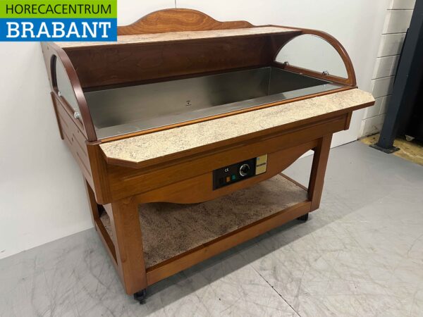 Verrijdbare Scaiola Warmhoudbuffet buffet Verwarmd Bain marie 4 x 1/1 GN 230V Horeca - Afbeelding 3