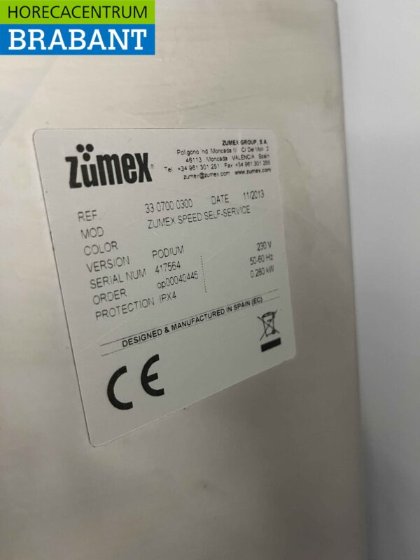 Zumex Speed Self-service sinaasappelpers citruspers 230V Horeca - Afbeelding 5