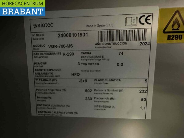 RVS Coreco Premium Koeling Koelkast 645 liter 230V Horeca - Afbeelding 5