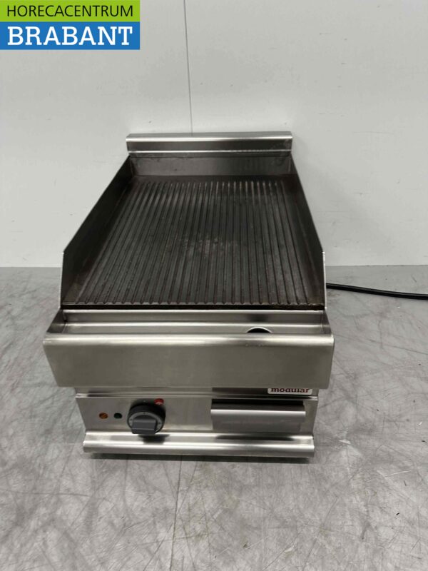 RVS Modular Bakplaat Grillplaat Geribbeld plancha 40 cm 400V Horeca