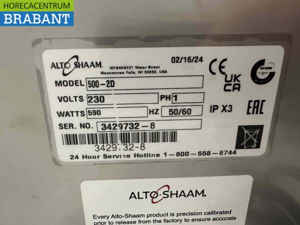 RVS Alto Shaam 500-2D Dubbele Warmhoudlade Warmhoudladen 230V Horeca - Afbeelding 8