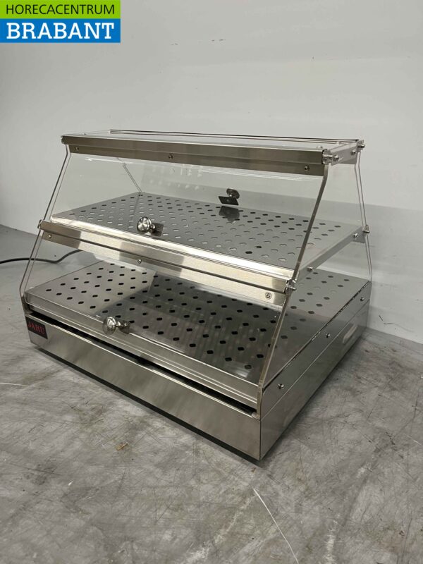 RVS Warmhoudvitrine 4 kleppen 50 cm 230V Horeca - Afbeelding 2