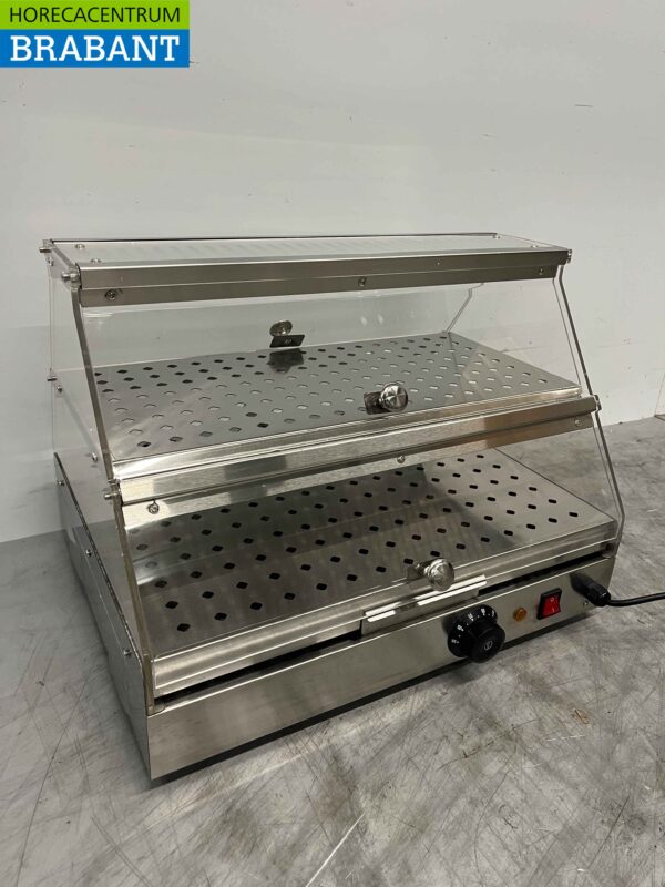 RVS Warmhoudvitrine 4 kleppen 50 cm 230V Horeca - Afbeelding 6
