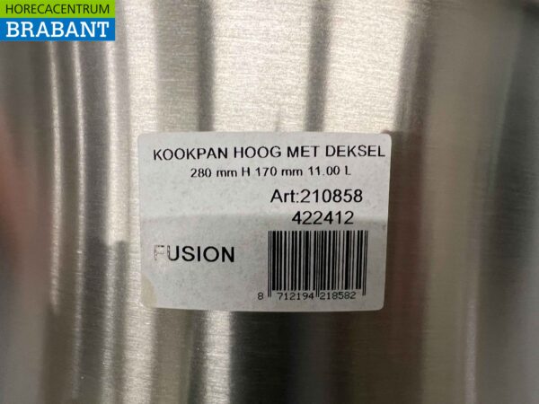 RVS Fusion Professionele Soeppan Kookpan Pan 39 x 30 cm 11 liter Horeca - Afbeelding 3