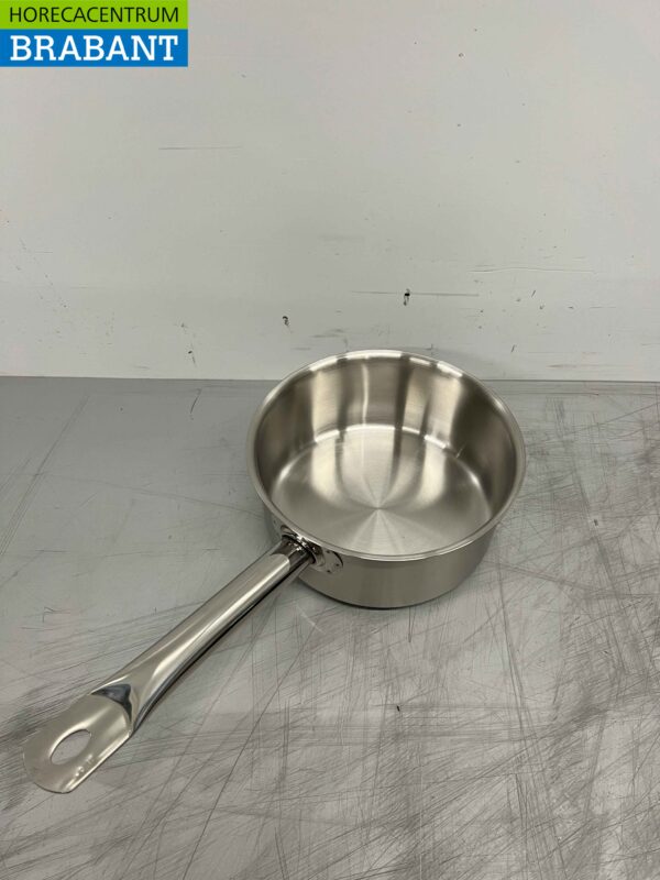 RVS Fusion Professionele Steelpan Kookpan Pan 21,5 x 42,5 cm 2,8 liter Horeca - Afbeelding 2
