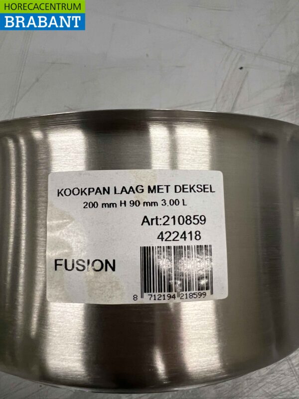 RVS Fusion Professionele Soeppan Kookpan Pan 32 x 22 cm 3 liter Horeca - Afbeelding 3