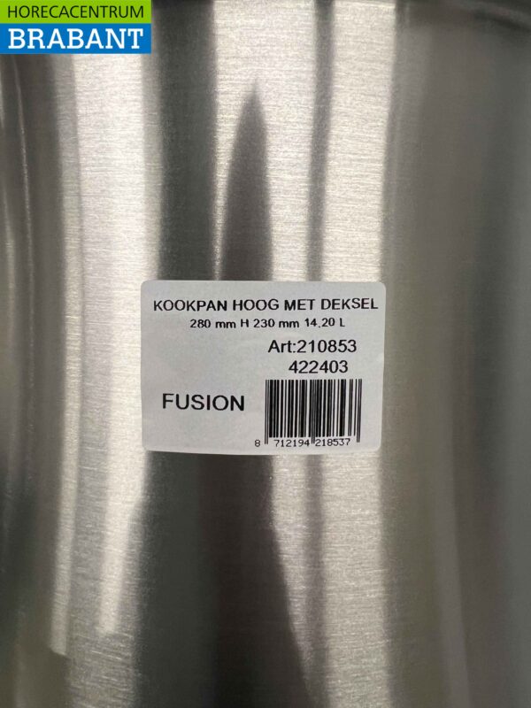 RVS Fusion Professionele Soeppan Kookpan Pan 39,5 x 30 cm 14,2 liter Horeca - Afbeelding 3