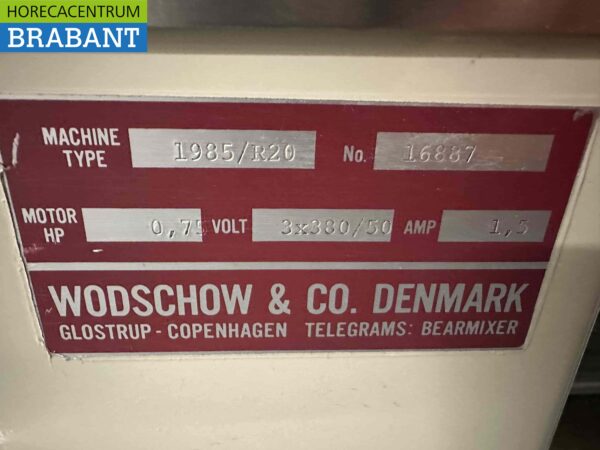 Bear Varimixer Planeetmenger RVS kuip 20 Liter 400V Bakkerij Horeca - Afbeelding 5