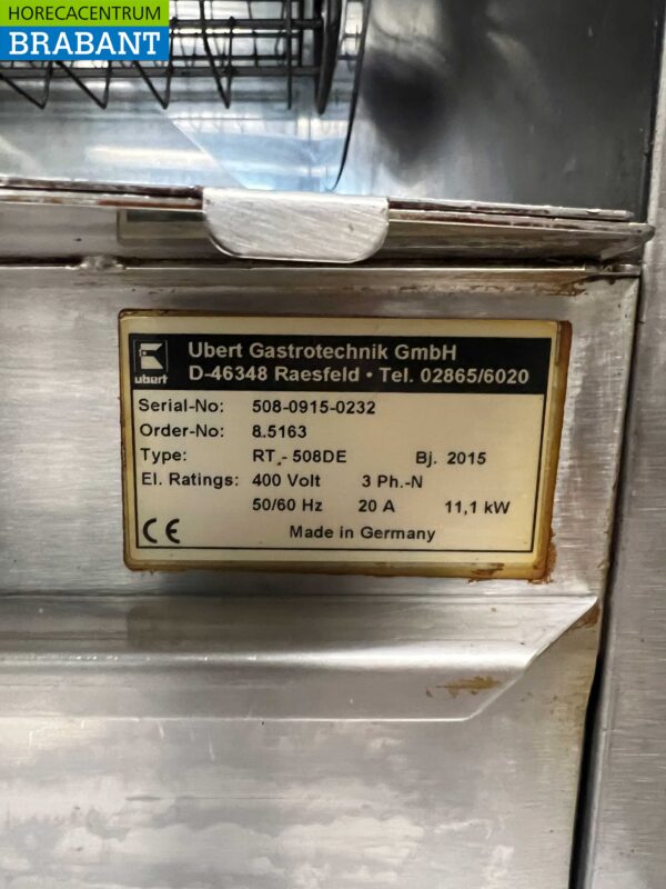 RVS Ubert RT-508 DE Kippengrill Grill 3 mandjes 400V Horeca - Afbeelding 7