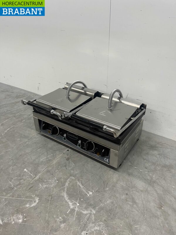 RVS Combisteel Dubbele Contactgrill Paninigrill Grill XXL Glad / Ribbel 230V Horeca - Afbeelding 3