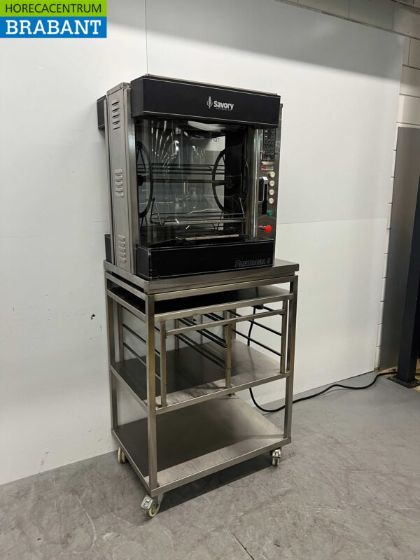 RVS Savory Panorama 5 Rotisserie Kippengrill Grill 3 mandjes 400V Horeca - Afbeelding 2