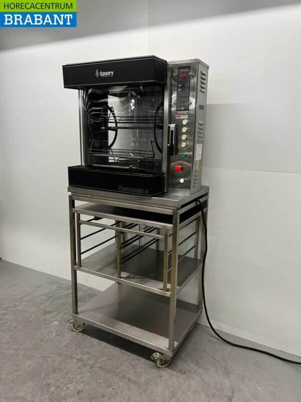RVS Savory Panorama 5 Rotisserie Kippengrill Grill 3 mandjes 400V Horeca - Afbeelding 3