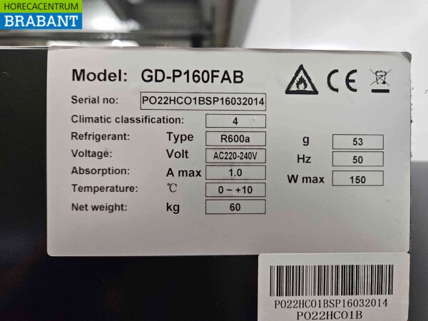 Glasdeur Koeling Koelkast Glazen deur Koelvitrine 230V Horeca - Afbeelding 5
