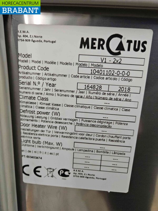 RVS Mercatus V1 - 2X2 Fustenkoeler Fustenkoeling 106 cm 230V Horeca - Afbeelding 6