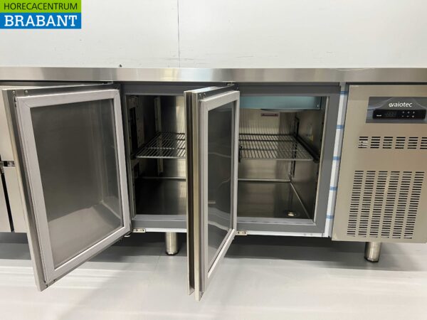 RVS Coreco Premium koelwerkbank 4 laden en 2 deuren 1/1 gastronorm 224,5 cm Horeca - Afbeelding 5
