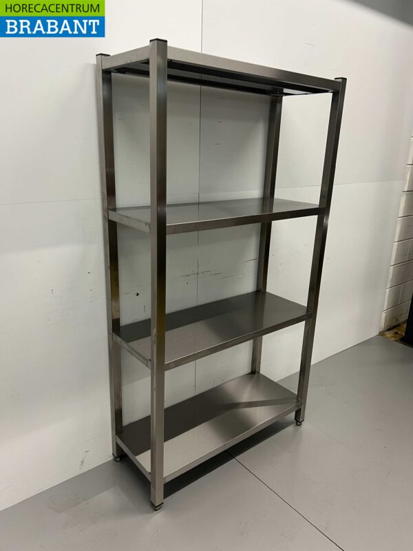 RVS Opbergrek Rek Stelling Premium-line 100 x 40 x 180 cm Horeca - Afbeelding 2