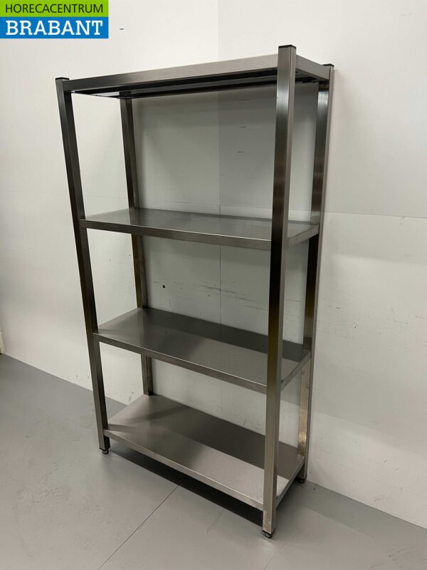 RVS Opbergrek Rek Stelling Premium-line 100 x 40 x 180 cm Horeca - Afbeelding 3