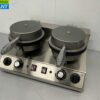 RVS Dubbel Wafelijzer met timer stroopwafel ijshoorn 230V Horeca - Afbeelding 3