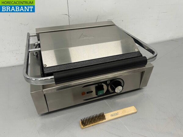 RVS HCB Contactgrill Paninigrill Grill Geribbeld/glad 230V Horeca - Afbeelding 2