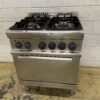 RVS Electrolux 4 pits gasfornuis fornuis met oven 400V 70 cm Horeca