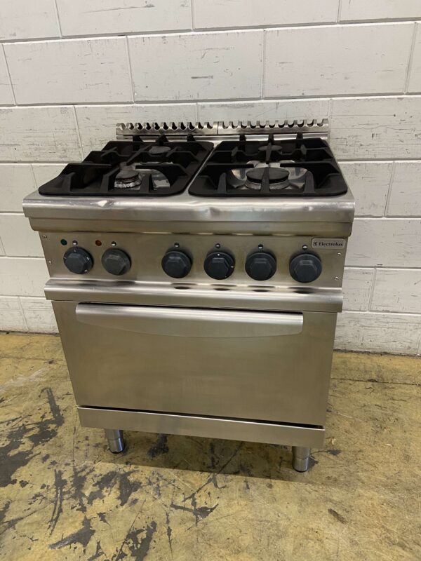 RVS Electrolux 4 pits gasfornuis fornuis met oven 400V 70 cm Horeca