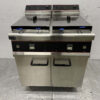 HCB RVS Dubbele Friteuse Frituur 2 x 30 liter 2 x 10 kW 400V Horeca