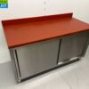 RVS Polyethyleen PE Werkkast Kast Snijtafel Premium-line 2 schuifdeuren 160 cm Horeca Slagerij - Afbeelding 3