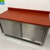 RVS Polyethyleen PE Werkkast Kast Snijtafel Premium-line 2 schuifdeuren 160 cm Horeca Slagerij - Afbeelding 2