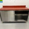 RVS Polyethyleen PE Werkkast Kast Snijtafel Premium-line 2 schuifdeuren 160 cm Horeca Slagerij - Afbeelding 4