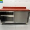 RVS Polyethyleen PE Werkkast Kast Snijtafel Premium-line 2 schuifdeuren 160 cm Horeca Slagerij - Afbeelding 5
