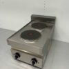 RVS  2 pits elektrisch fornuis kookplaat 650 Series 40 cm 400V Horeca - Afbeelding 3