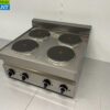 RVS  4 pits elektrisch fornuis kookplaat 650 Series 70 cm 400V Horeca - Afbeelding 3