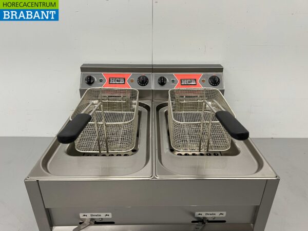 HCB RVS Dubbele Friteuse Frituur 2 x 12 Liter Premium-line 400V Horeca - Afbeelding 5