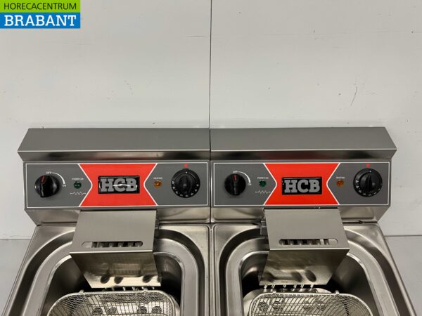 HCB RVS Dubbele Friteuse Frituur 2 x 12 Liter Premium-line 400V Horeca - Afbeelding 6