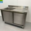 RVS Spoeltafel spoelbak 2 schuifdeuren Premium-line 120 cm Horeca - Afbeelding 3