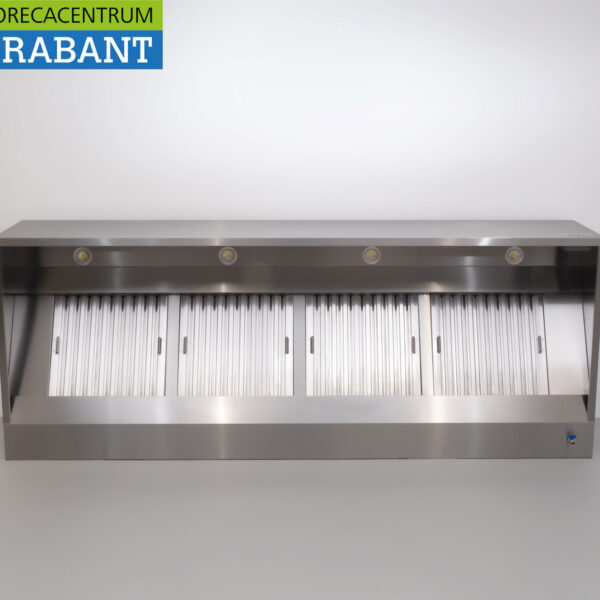 HCB RVS Afzuigkap Dampkap Premium-line Motor 2500 kuub Box Doos model 250 cm 230V Horeca