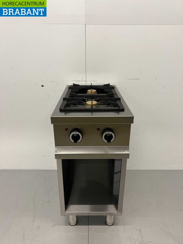 RVS 2 pits gasfornuis fornuis 700 Series 40 cm 12 kW Horeca