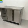 RVS Werkkast Kast Werktafel 2 klapdeuren en 3 laden 120 cm Horeca - Afbeelding 3