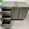 RVS Werkkast Kast Werktafel 2 klapdeuren en 3 laden 120 cm Horeca - Afbeelding 6