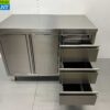 HCB RVS Werkkast Kast Werktafel 2 klapdeuren en 3 laden 120 cm Horeca - Afbeelding 5
