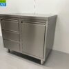 RVS Werkkast Kast Werktafel Afvalbak en 3 laden 100 cm Horeca - Afbeelding 3