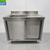 RVS Spoeltafel spoelbak Premium-line 2 schuifdeuren 100 cm Horeca