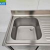 RVS Spoeltafel spoelbak Premium-line 2 schuifdeuren 100 cm Horeca - Afbeelding 5