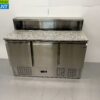 RVS HCB Pizzawerkbank Pizzatafel 3 deuren 136,5 cm 230V Horeca