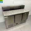 RVS HCB Pizzawerkbank Pizzatafel 3 deuren 136,5 cm 230V Horeca - Afbeelding 2