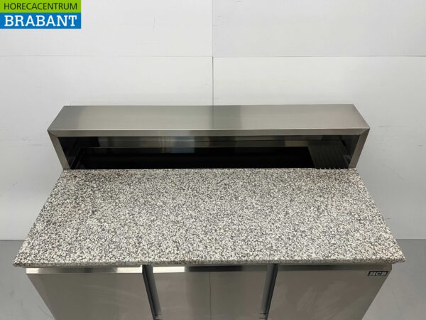 RVS HCB Pizzawerkbank Pizzatafel 3 deuren 136,5 cm 230V Horeca - Afbeelding 5